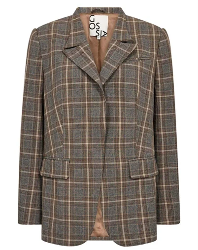 PRE SALE // Gossia - Elligo Blazer - Brown Checks